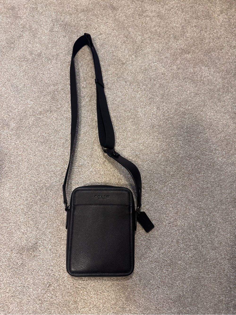 Coach Black Leather Crossbody Messenger Bag - Picture 7 of 7